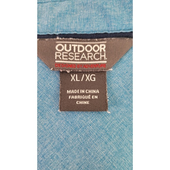 Outdoor Research Women's XL‎ Blue Reflection Long Sleeve Button Up Shirt Pockets - Picture 5 of 16